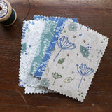 FABRIC - natural Blue Parsley