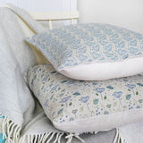 LINEN CUSHION - Blue Parsley