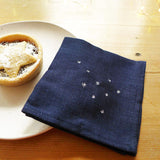 EMBROIDERED INK COCKTAIL NAPKINS - stars