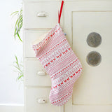 Christmas Fairisle Linen Stocking