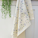 PRINTED COTTON TEA TOWEL - Blue Parsley