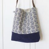 DAY BAG - navy Cow Parsley