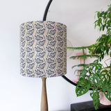 Navy Cow Parsley Printed Linen Lampshade