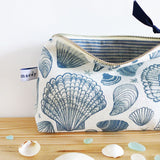 MID POUCH - navy Seashells