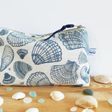 MID POUCH - navy Seashells