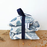 WHEAT HEAT BAG - navy Seashells