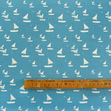 FABRIC - Cornish blue Sailboats