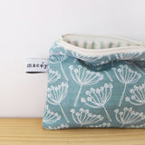 COIN PURSE - seagreen Cow Parsley