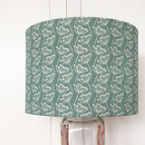 Seagreen Cow Parsley Printed Linen Lampshade