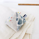 LINEN PIN CUSHION - Seashells