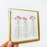 Sedum Stems Embroidered Picture