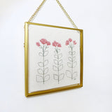 Sedum Stems Embroidered Picture