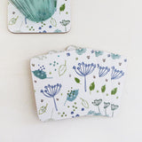 Set of Blue Parsley Coasters