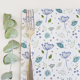 Set of Blue Parsley Placemats