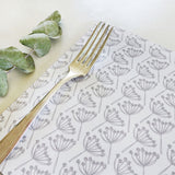 Set of 6 Dove Grey Cow Parsley Placemats