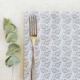 Set of 6 Dove Grey Cow Parsley Placemats