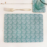 Set of 4 Sea Green Cow Parsley Placemats