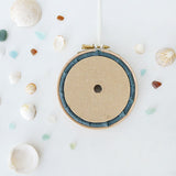 Small Spruce Scallop Embroidery Hoop Picture