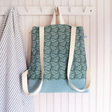 LINEN RUCKSACK - spruce Cow Parsley