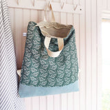 LINEN RUCKSACK - spruce Cow Parsley