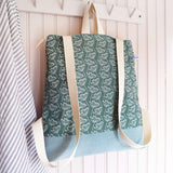 LINEN RUCKSACK - spruce Cow Parsley